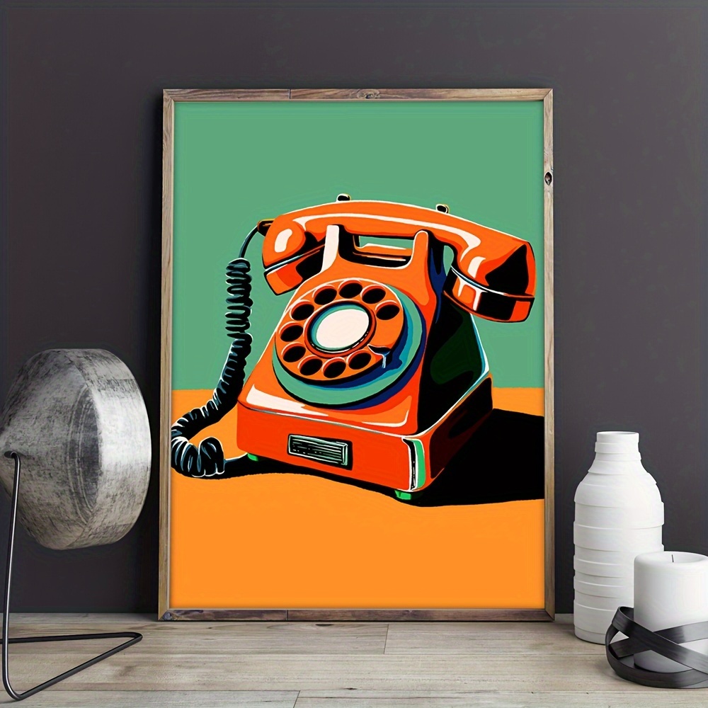Art Print With Vintage Telephone, Retro Office Poster, Custom Quote Print 