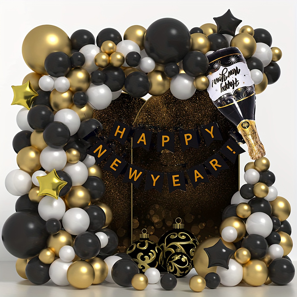 Marble Black Silver and Gold Balloon Garland Birthday Party Decorations  Wedding Baby Shower Room Layout Arch Set Balloon 