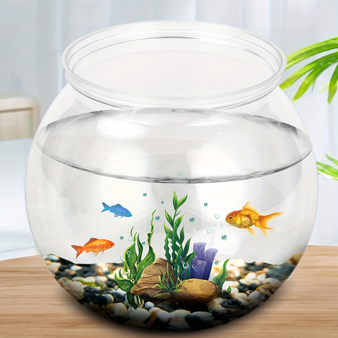 Generic Small Fish Tank Decor Fish Bowl Accessories Betta Glass Base  Aquarium