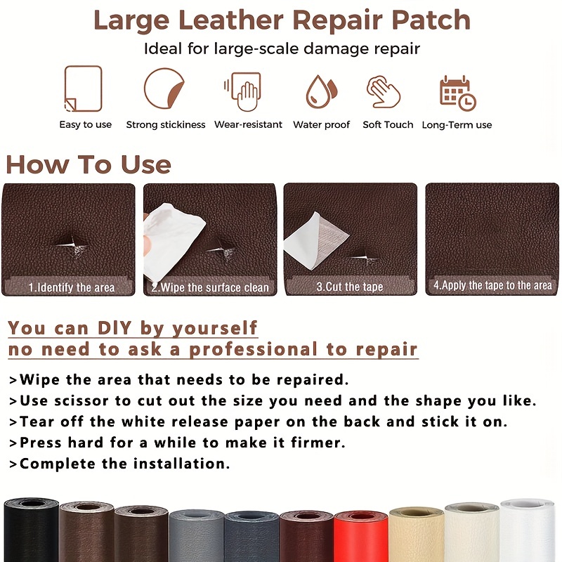 Faux Leather Repair Tape Self Adhesive Faux Leather Repair - Temu