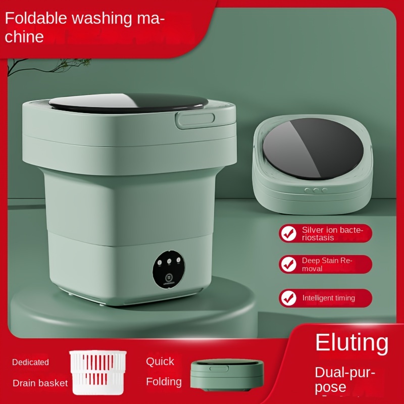 Mini lavadora portátil, semiautomática, tres funciones de lavar zapatos  lavar ropa secado por centrifugado, capacidad de 9.9 libras