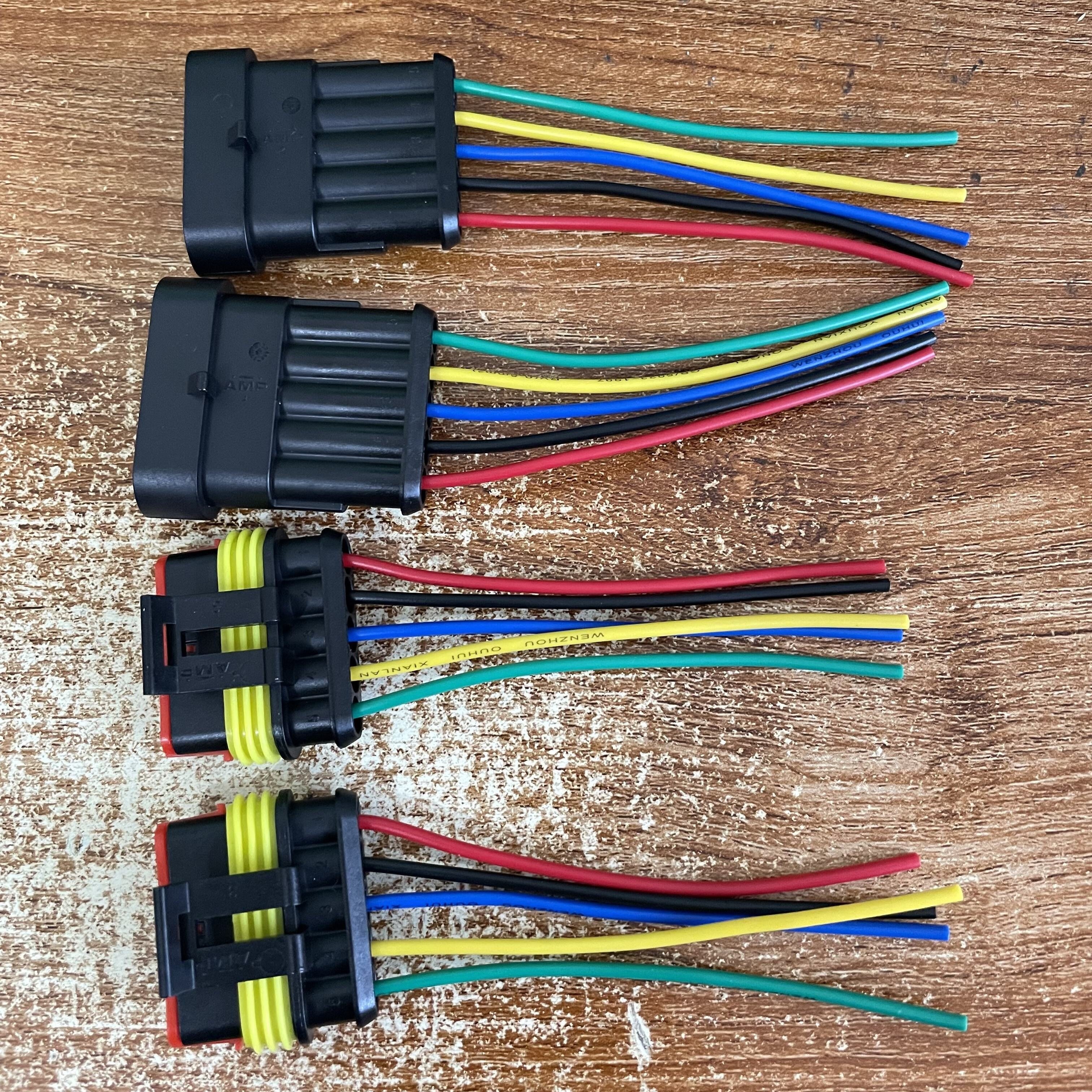 2set 1/2/3/4/5/6 Pin Way Connettore Elettrico Impermeabile Auto Maschio  Femmina Connettore Spina Cavo 18 Awg Auto Moto, Migliori Offerte  Giornaliere Oggi