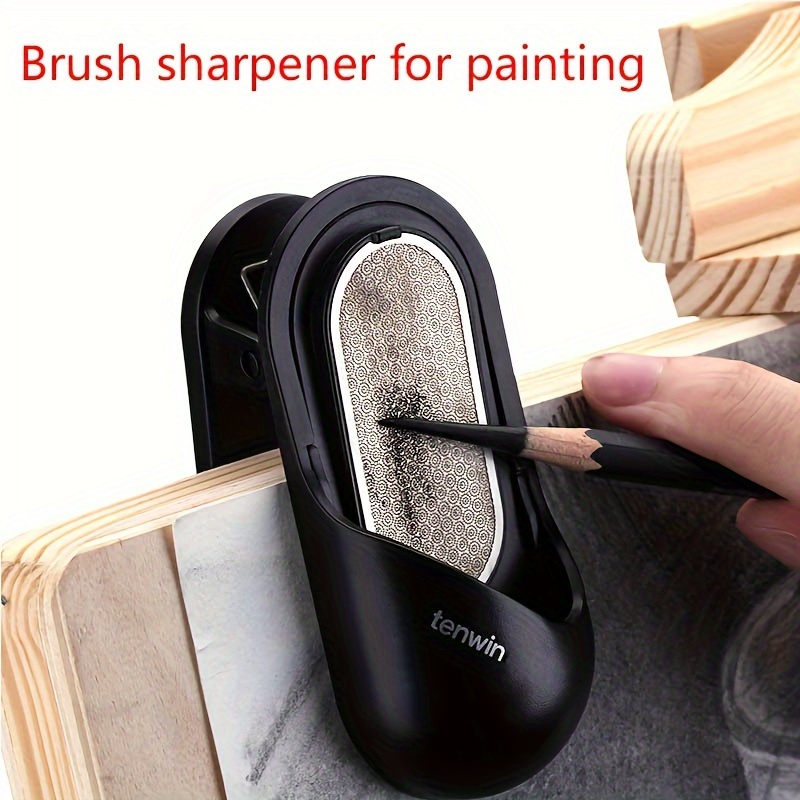

1pc Brand Pencil Sharpener, Charcoal Strip Pen Tip Sander, Painting Art Painting Clip, Dual-purpose Pen Sharpener, Can Be Clip Painting Paper