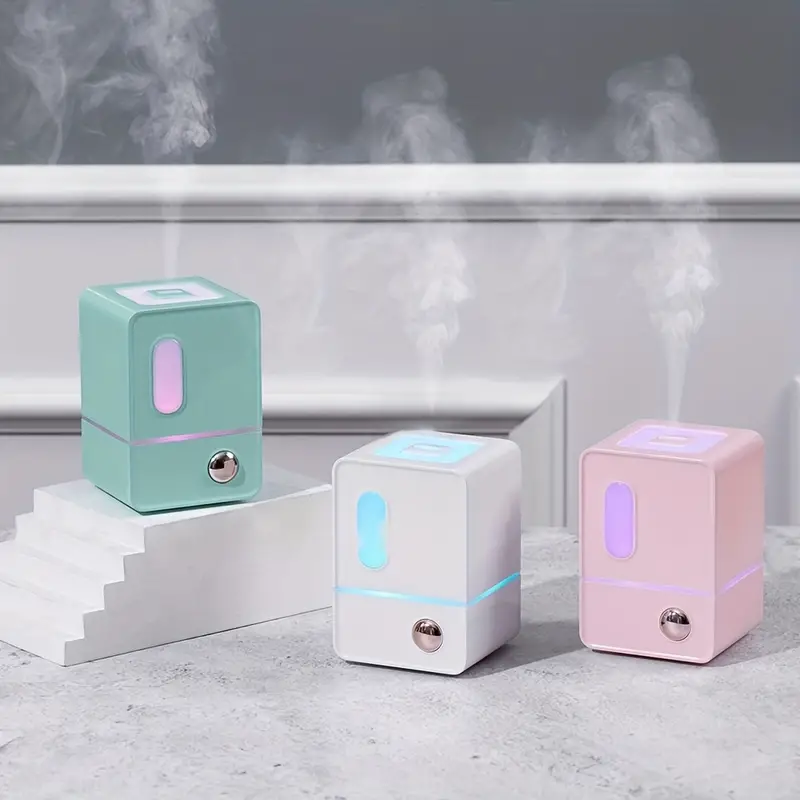 1pc 180ml usb colorful night light humidifier home office desktop mini humidifier ultrasonic atomizer hotel small night light intelligent fragrance instrument humidifier details 1