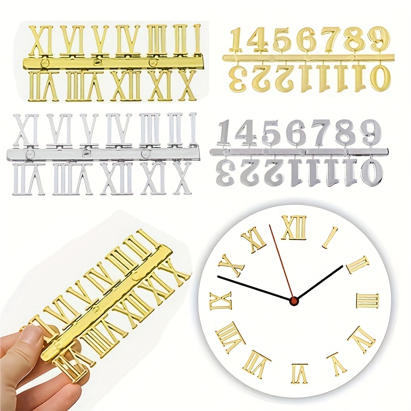 3D Extra Large Roman Numerals Luxury Mirror Wall Sticker Clock DIY Home  Decor UK | eBay
