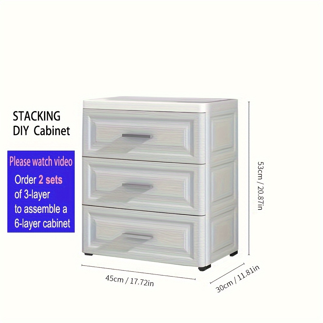 Plastic Storage Drawer Cabinet With Multi layer Large - Temu