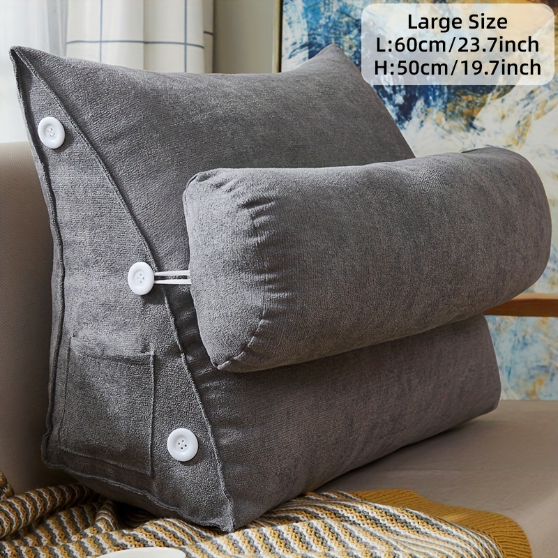 New Fashion Large Backrest Removable Lumbar Pillow Triangular Sofa Cushion  Comfortable Bedside Cushions Long Pillows Decor Home