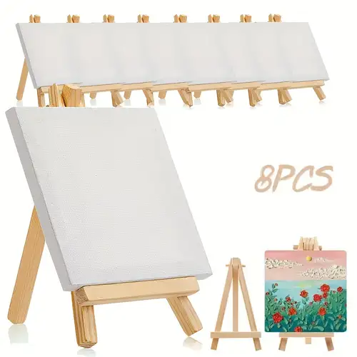 Mini Easels Painting Canvas Canvas Boards Easel Stands Blank - Temu