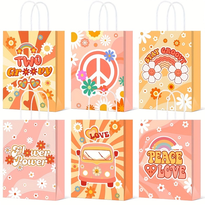 Big Dot Of Happiness Stay Groovy - Boho Hippie Gift Favor Bags