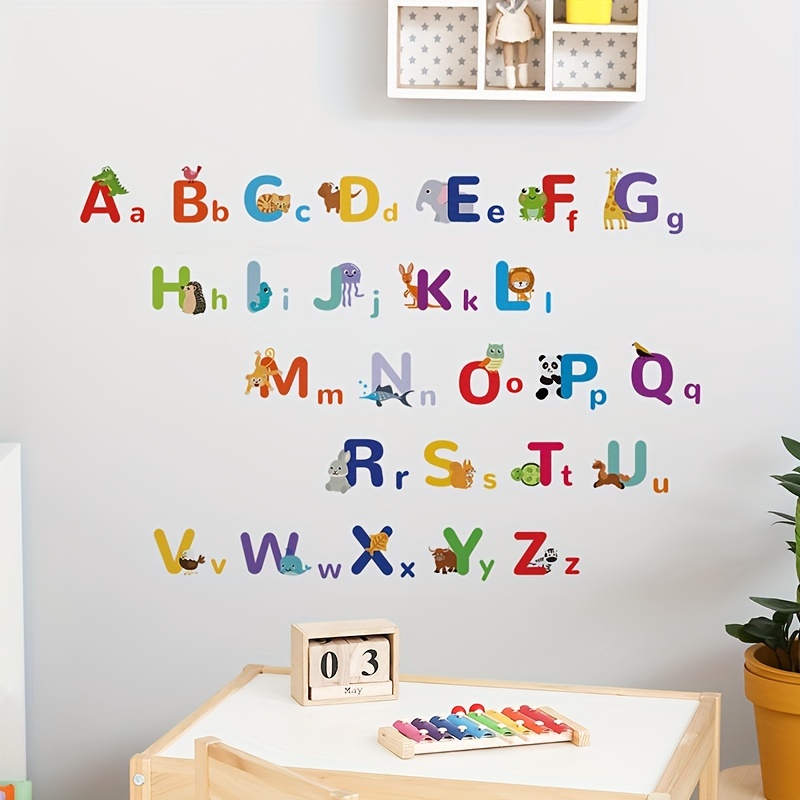 Animal Alphabet ABC Kids Wall Stickers Wall Decals Peel & Stick