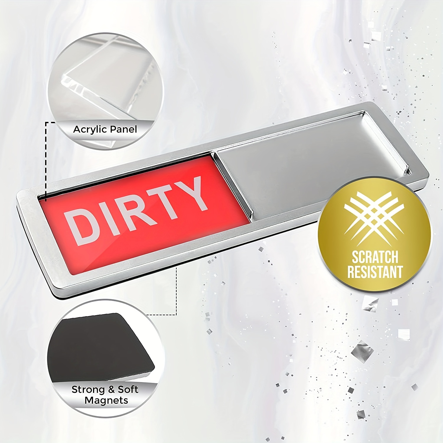 Nettoyer Dirty Lave-vaisselle Aimant Non Scratch Strong Magnetic Signage  Indicateur Signe