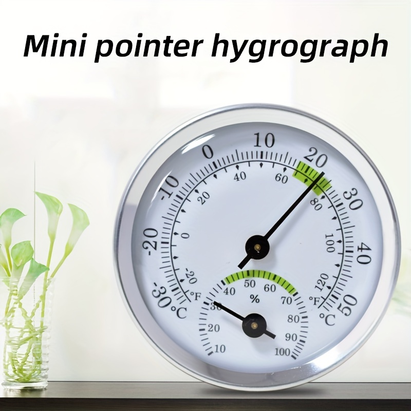 Mini Portable Pointer Thermometer Hygrometer, Wall Hanging Temperature Humidity  Meter, Aluminum Alloy Case, Plastic Bottom Case, High Precision Temperature  Measurement Humidity Gauge Monitor For Indoor Outdoor Household Fridge  Greenhouse - Temu
