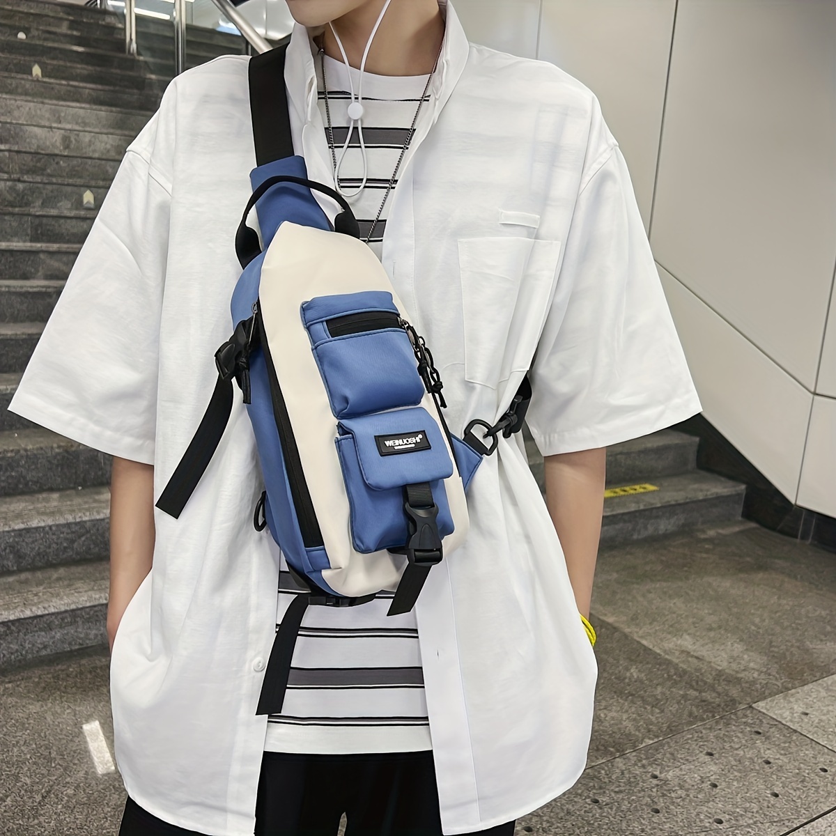 Stylish Chest Bag For Couples, Crossbody Bag Chest Bag For Men Women,  Sporty Style Shoulder Bag Casual Bags Travel Bag - Temu