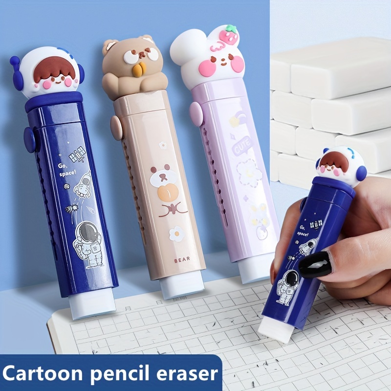 Gomas de borrar japonesas para estudiantes, borradores de lápiz de goma  transparente, borradores Kawaii para la