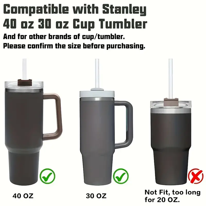 Reusable Straws With Cleaning Brush For Stanley Adventure Travel Tumbler  Replacement Straw Compatible With Stanley Cup Tumbler - Temu