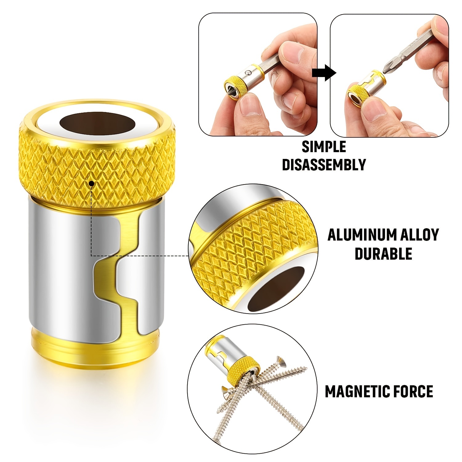 Magnetic Bit Holder Alloy Electric Magnetic Ring Screwdriver - Temu
