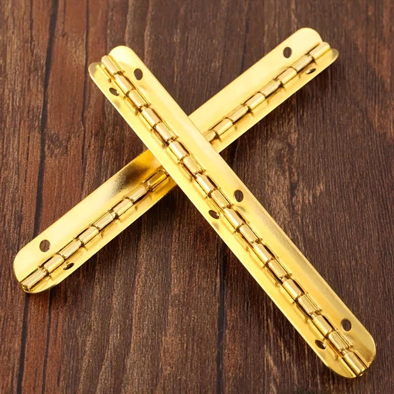 Mini Hinges: Antique Brass Piano Hinges Small Wooden Boxes - Temu