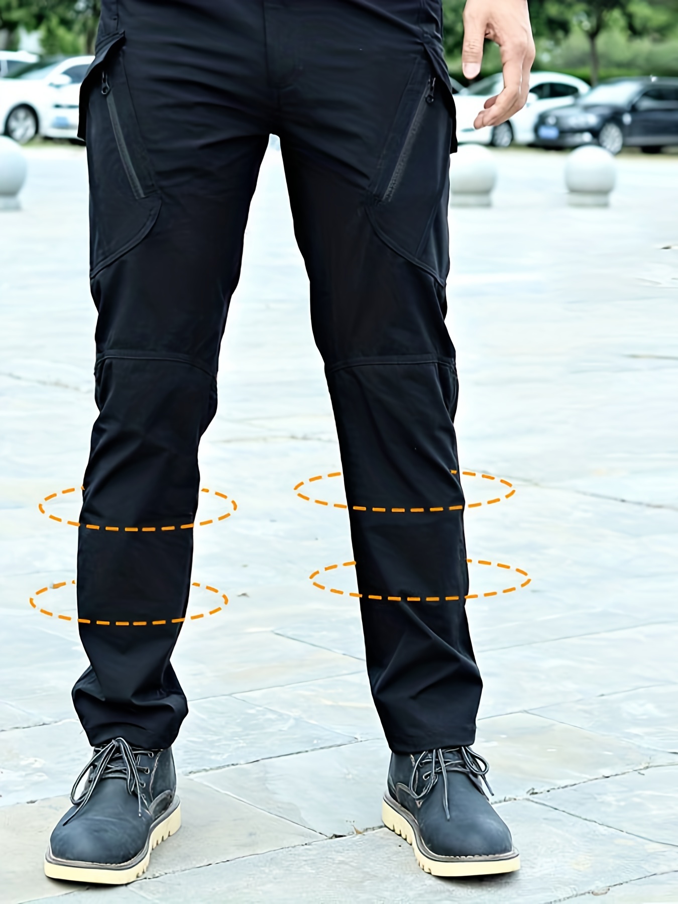  Pantalones de senderismo para hombre, de secado rápido,  impermeables, ligeros, pantalones de trabajo y pesca con 6 bolsillos y  cinturón, Gris oscuro : Ropa, Zapatos y Joyería