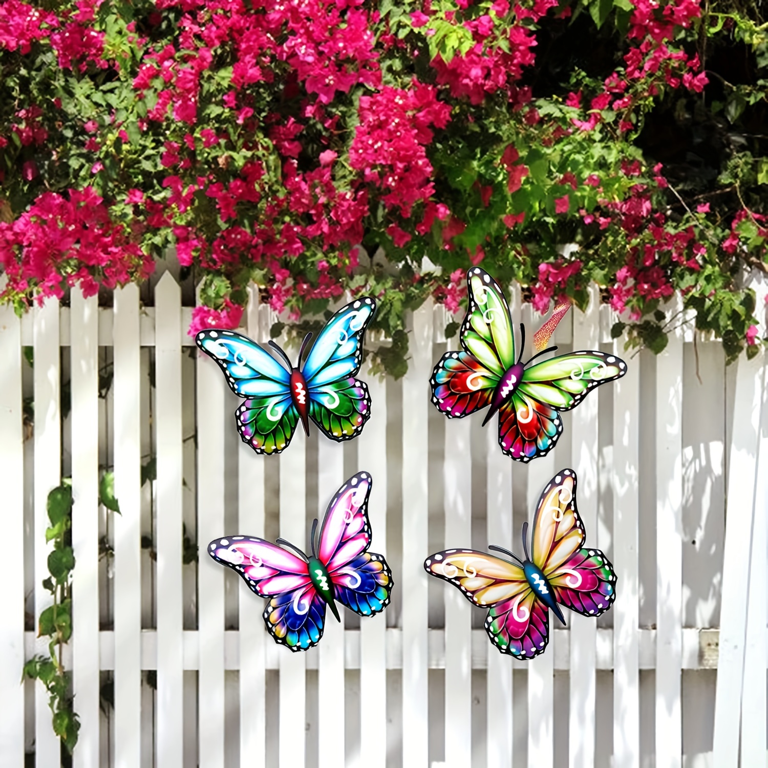 6 pezzi di metallo farfalla decorazione da parete farfalla metallo arte da parete  metallo appeso a parete, decorazioni decorazioni murali farfalla  decalcomanie da parete per interni esterni Weddi