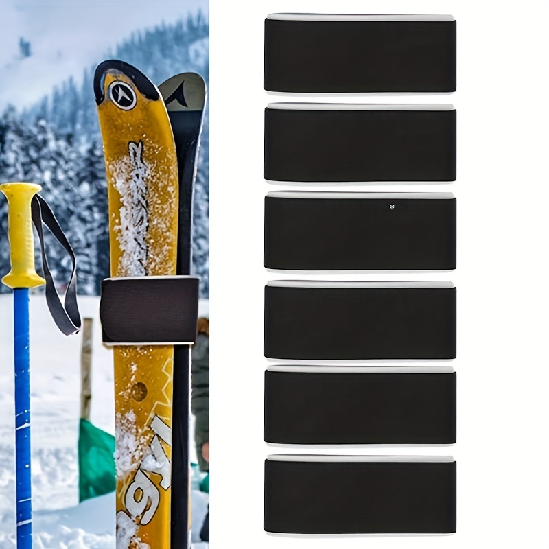 Sangles de transport pour skis et bâtons Bandoulière de ski réglable Porte-matériel  de ski Bâton de ski Sangle en nylon Accessoires de ski pour homme femme 