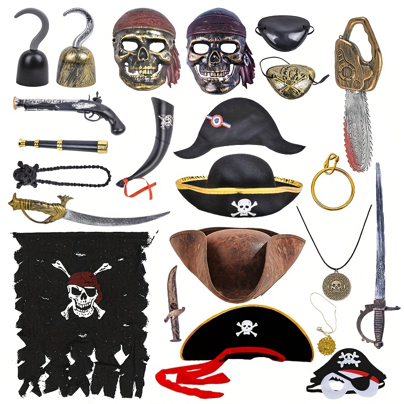 Festival Rave Halloween Props Pirate Accessories Pirate Hat - Temu