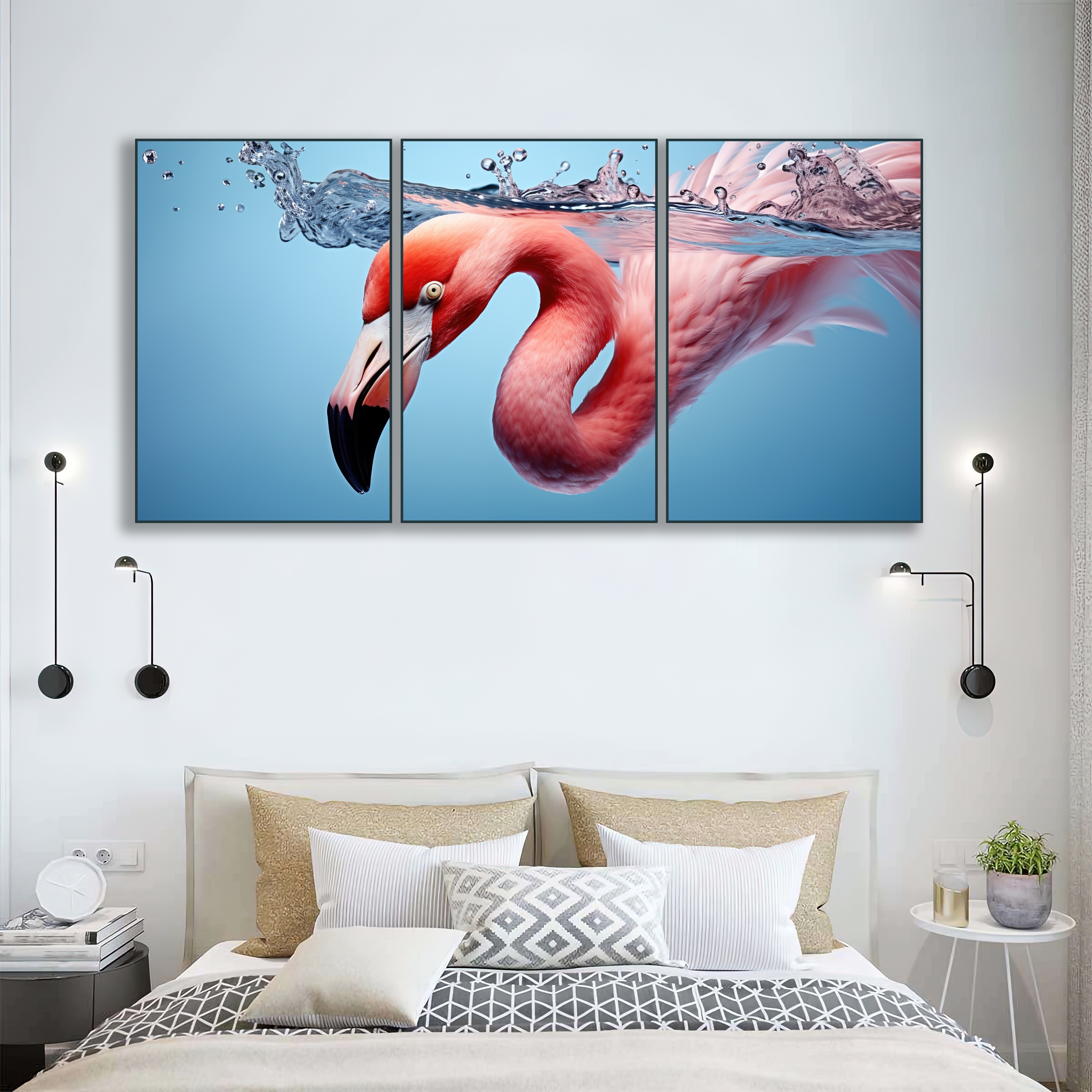 Flamingo Pictures Wall Art Canvas Prints Posters Print Bird Animal  Photography Wall Decor - Perfect For Modern Living Room, Office, Bedroom  Kids Room
