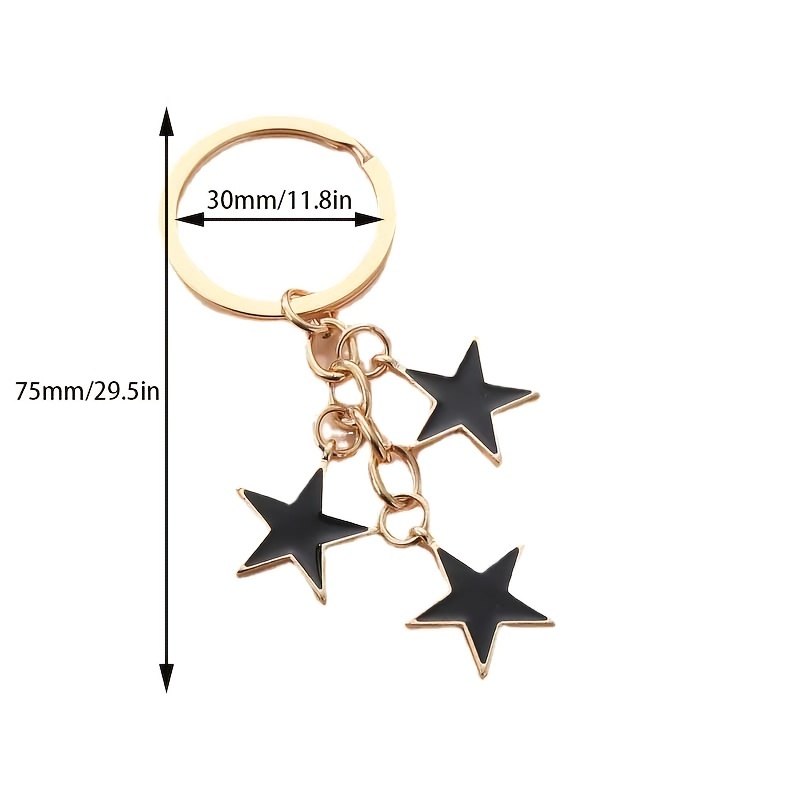 Gold Star Snap Clip Key Chain  Kawaii Star Snap Clip with Swivel