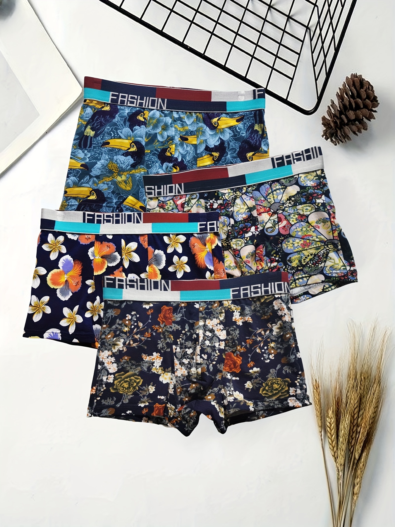 Customized Pattern Print Men's Underwear Men's Sexy Boxer - Temu