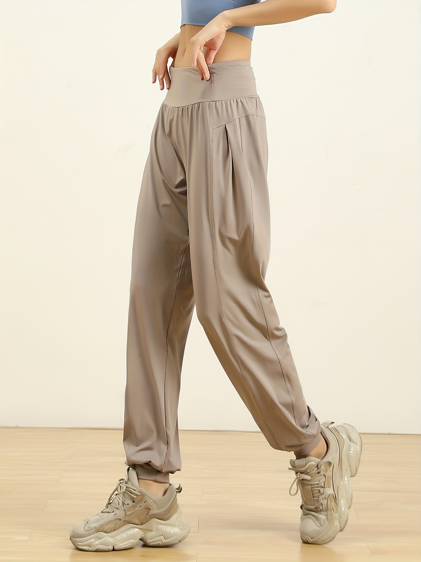 Quick Drying Jogger Pants High Waist Stretchy Sports Activewear