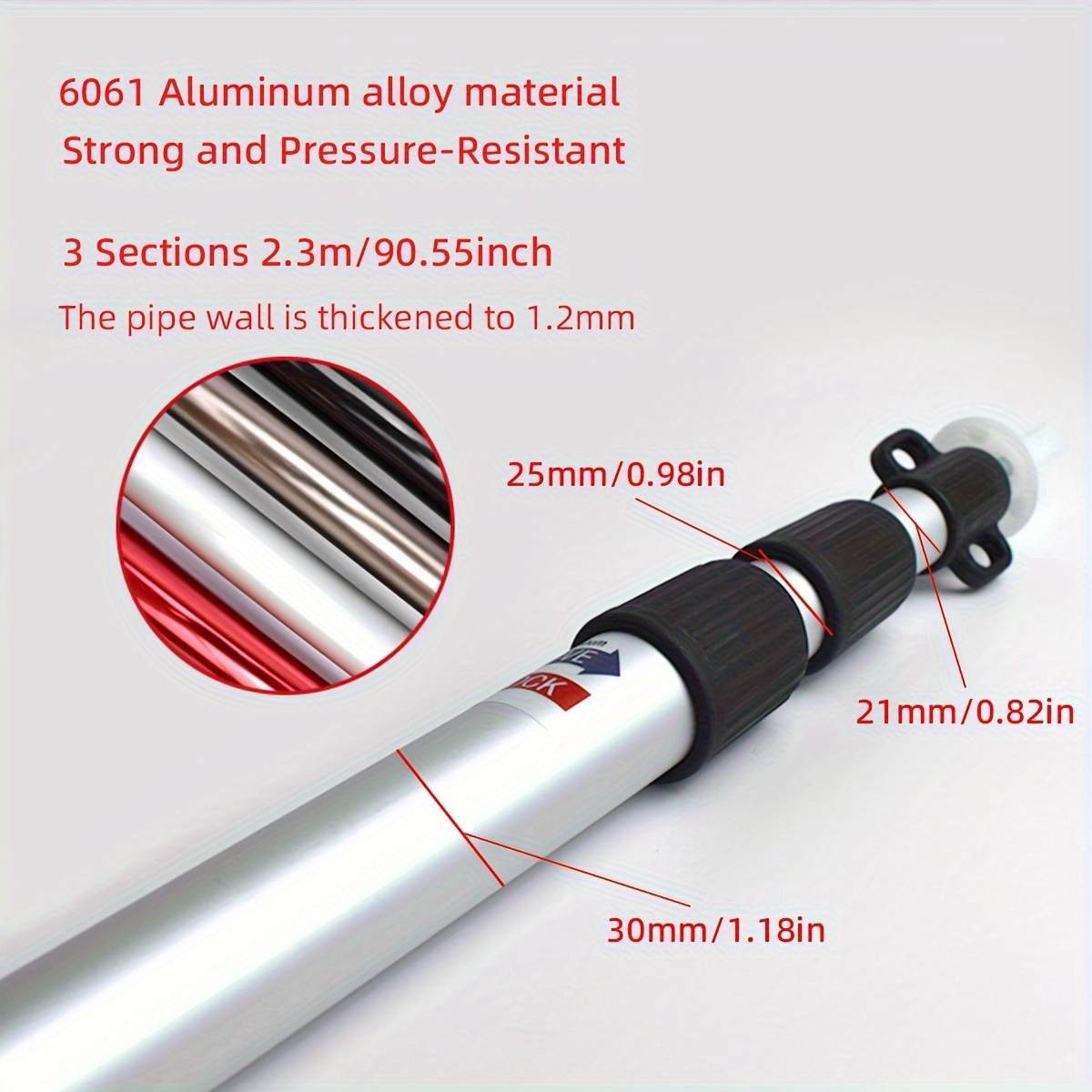  Jauarta Tent Rod Holder, Aluminium Alloy Awning