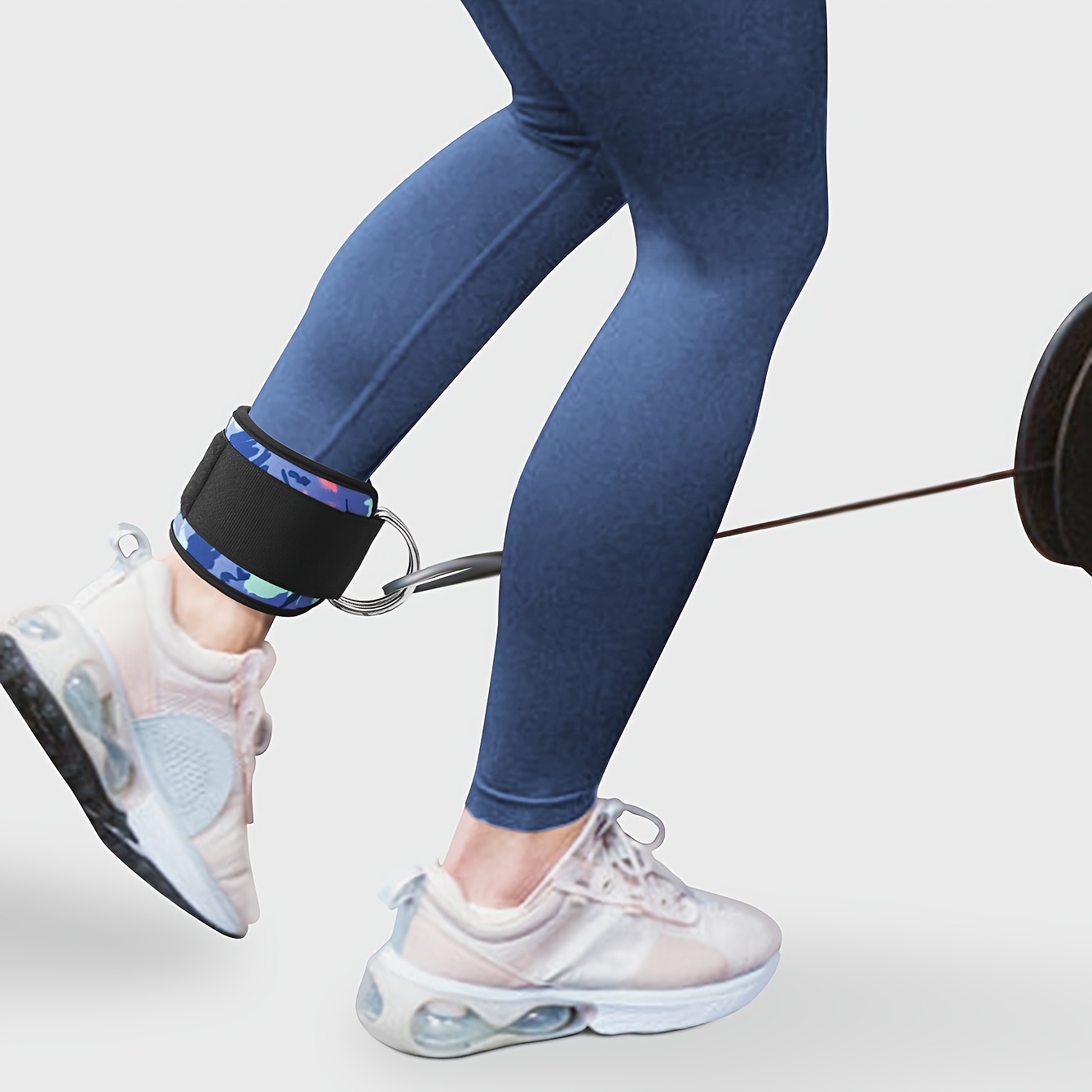 [1pc Neoprene Ankle Cuff Support] 1pc SKDK Adjustable Neoprene Ankle Cuff Support - Synthetic Rubber Ankle Brace for Weightlifting, Fitness & Workout Leg Extension - Universal Fit