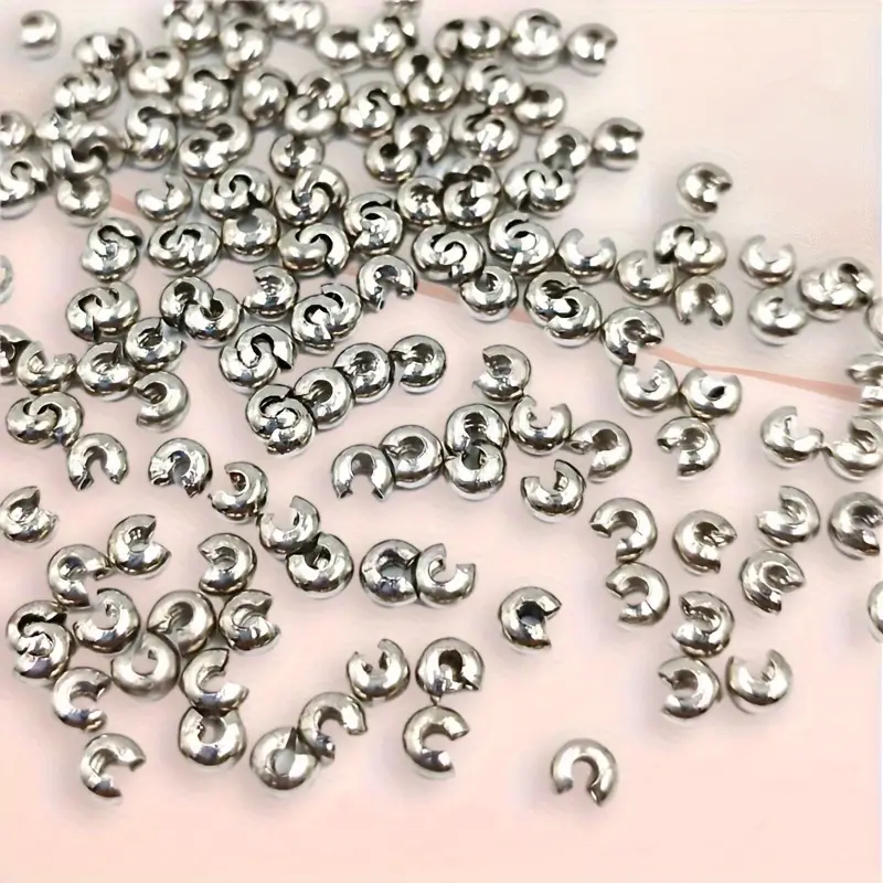 Lot Alloy Open Crimp Beads Covers Knot Beads End Tips For - Temu