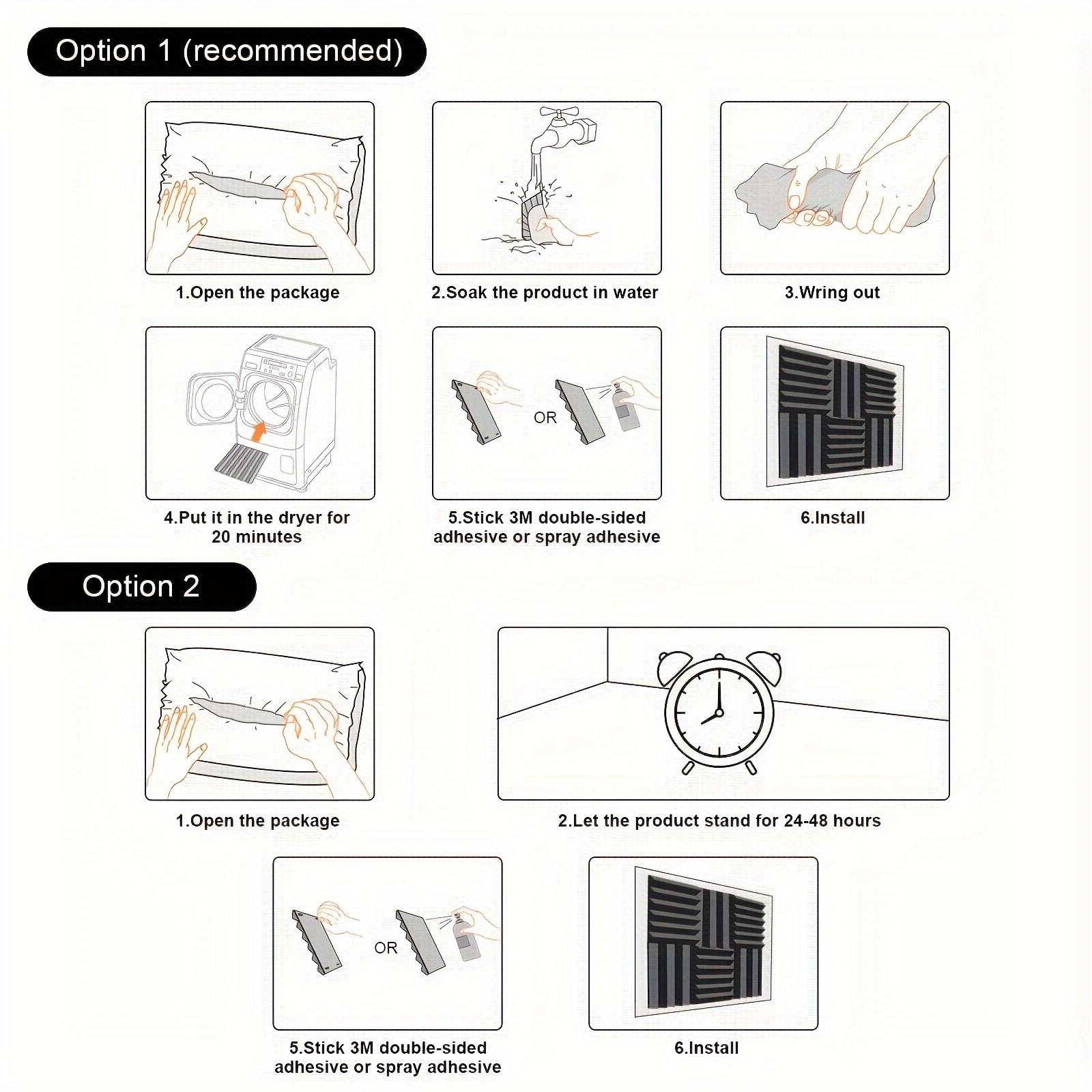 8pcs Paneles Acústicos Autoadhesivos Pegatinas De Pared - Temu