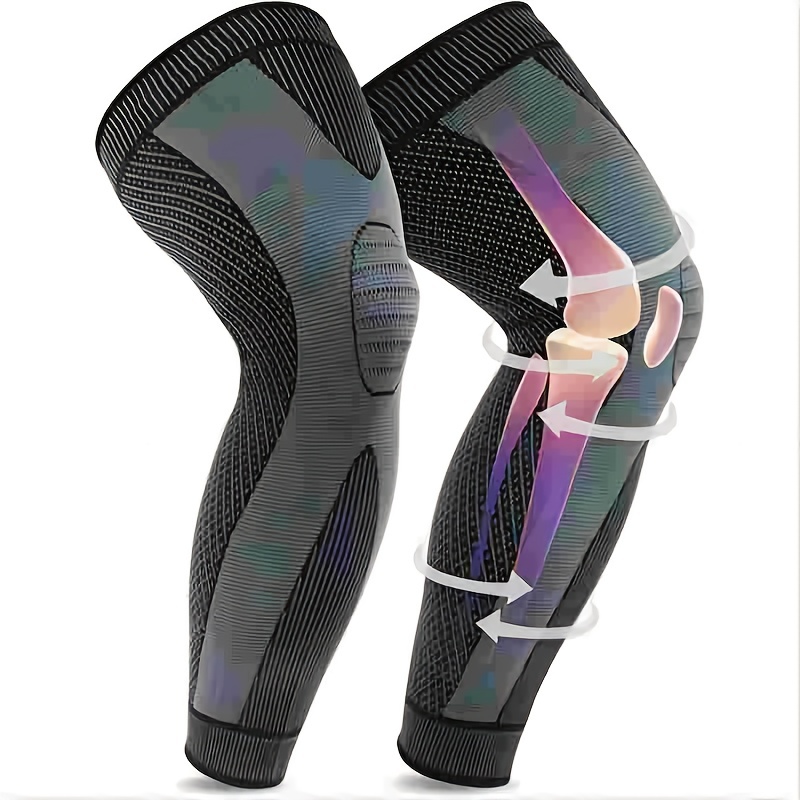 1 Pair Unisex Compression Leg Sleeves: Over Knee Support for Running,  Basketball, Football, Weightlifting & More