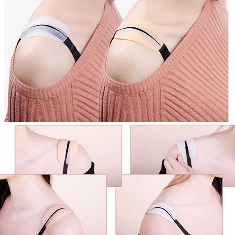 4 Pcs Silicone Bra Strap Cushions Holder Non-slip Comfortable Shoulder Pads