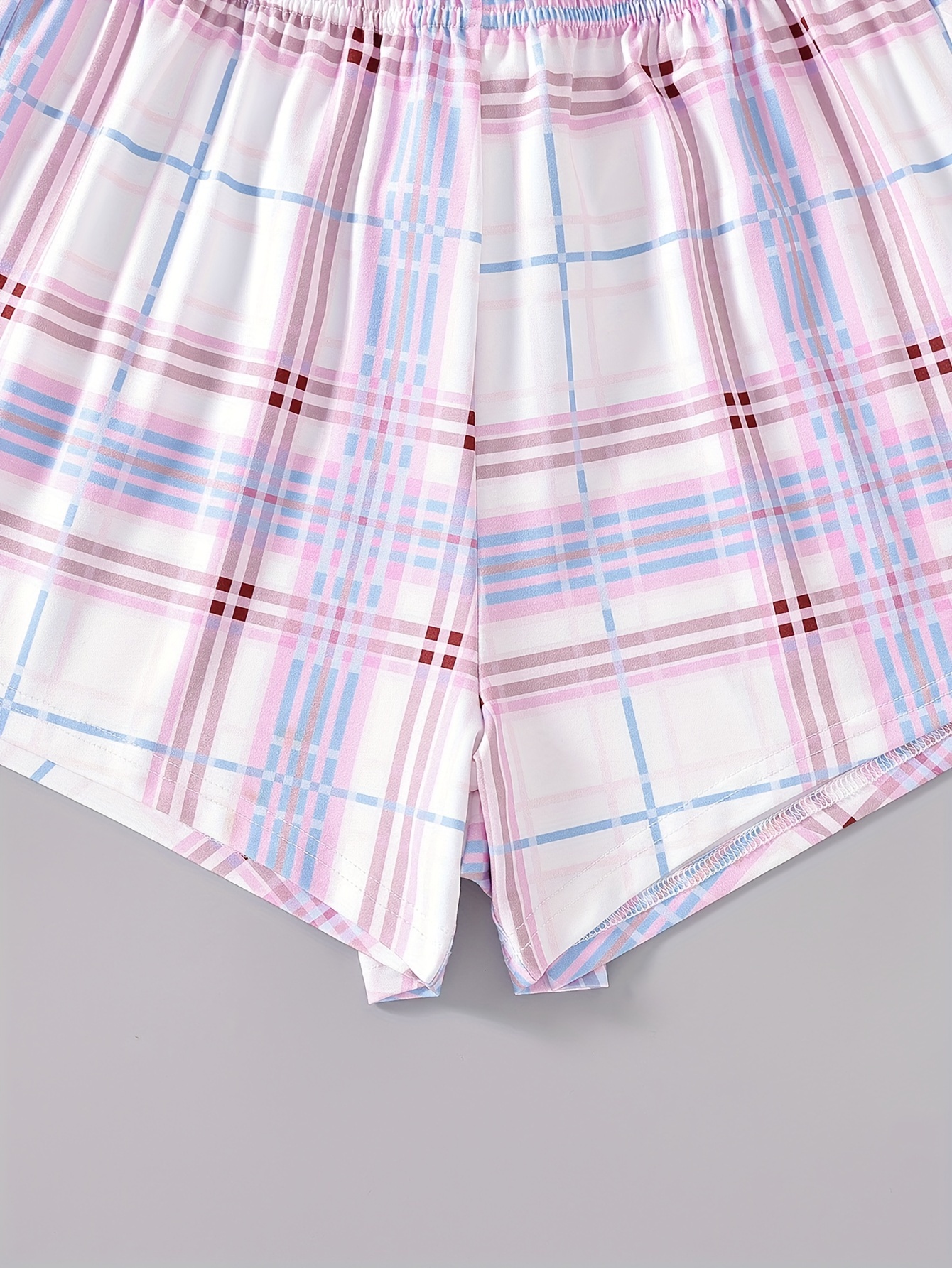 Teen Girls Color Block Plaid Loose Comfortable Pajama Pants - Temu