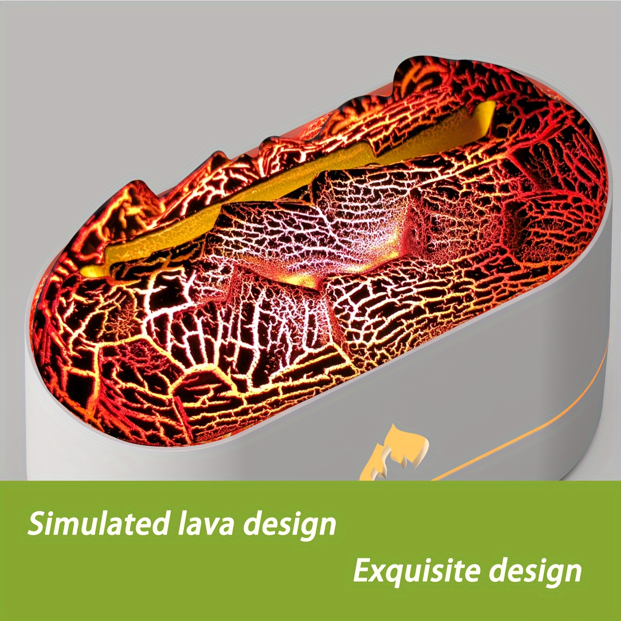 1 piece flame aromatherapy machine 3D simulated volcanic rock atmosphere lamp 7-color portable cold mist USBLED color-changing aromatherapy essential oil diffuser humidifier to rejuvenate your home, office or car, enhance the atmosphere and bring health! Christmas gifts for friends and family in 2023 details 4