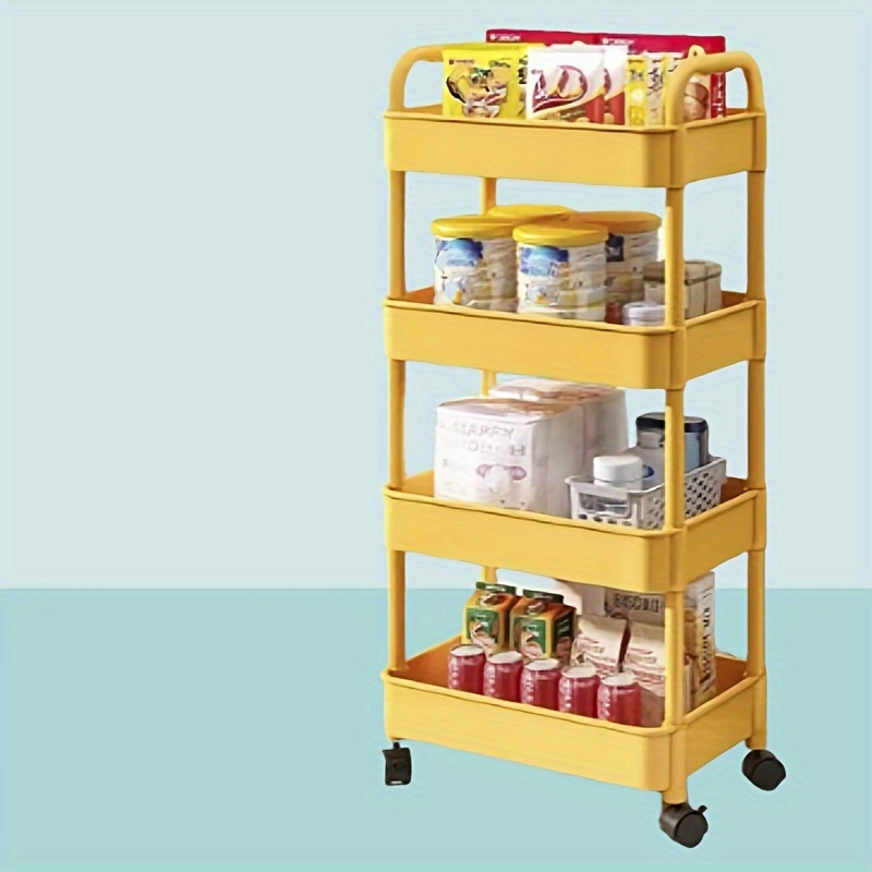 Tofficu 1 juego de carrito de almacenamiento para cocina, carrito de  almacenamiento sobre ruedas, contenedor de verduras rodante, estantes  rodantes