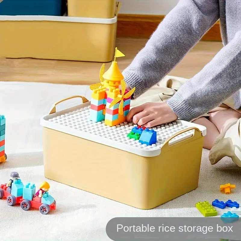 1pc Boîte de rangement pour jouets en plastique organisateur