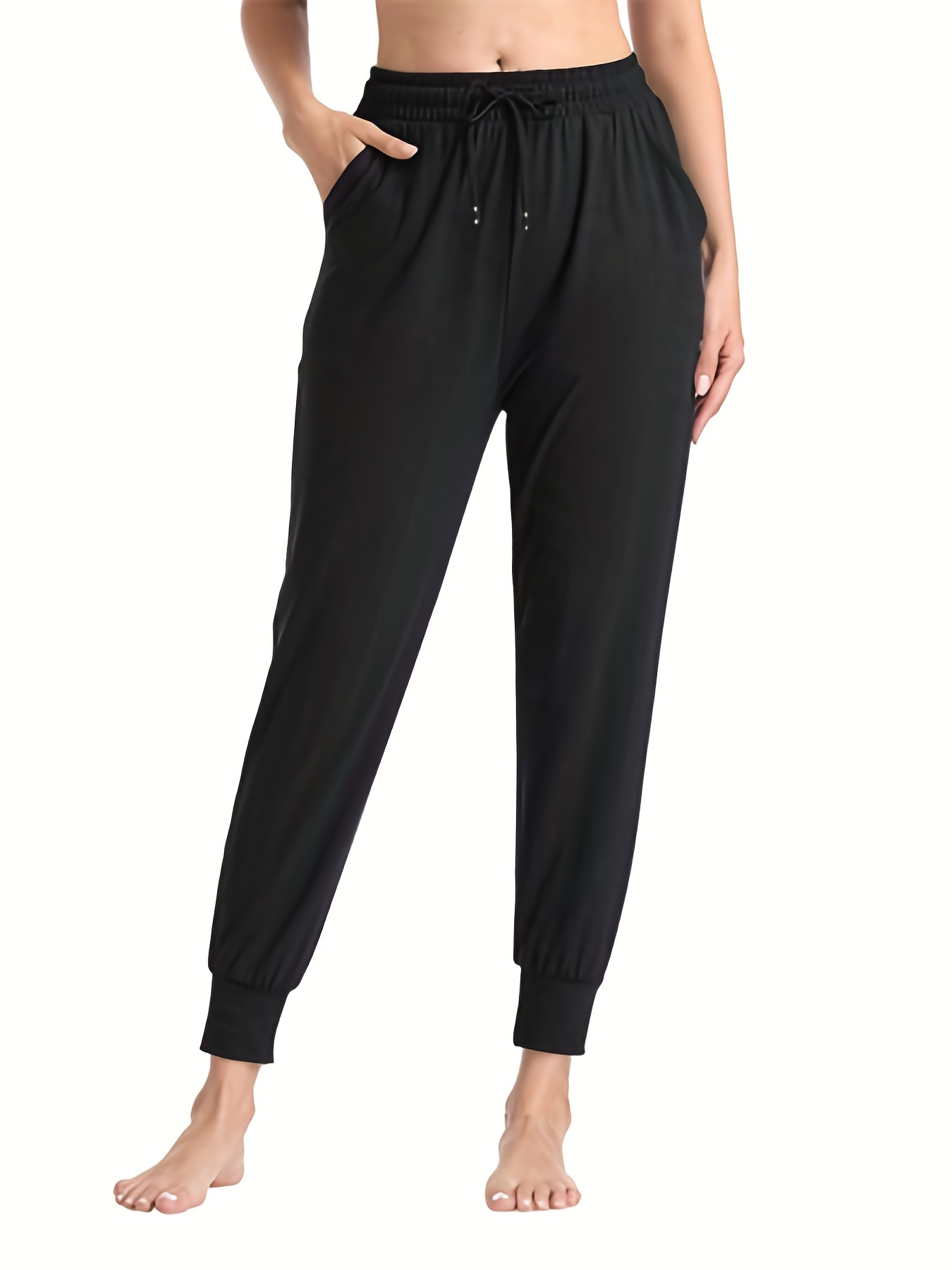 Women's Adjustable Baggy Yoga Pants Pockets Comfortable - Temu