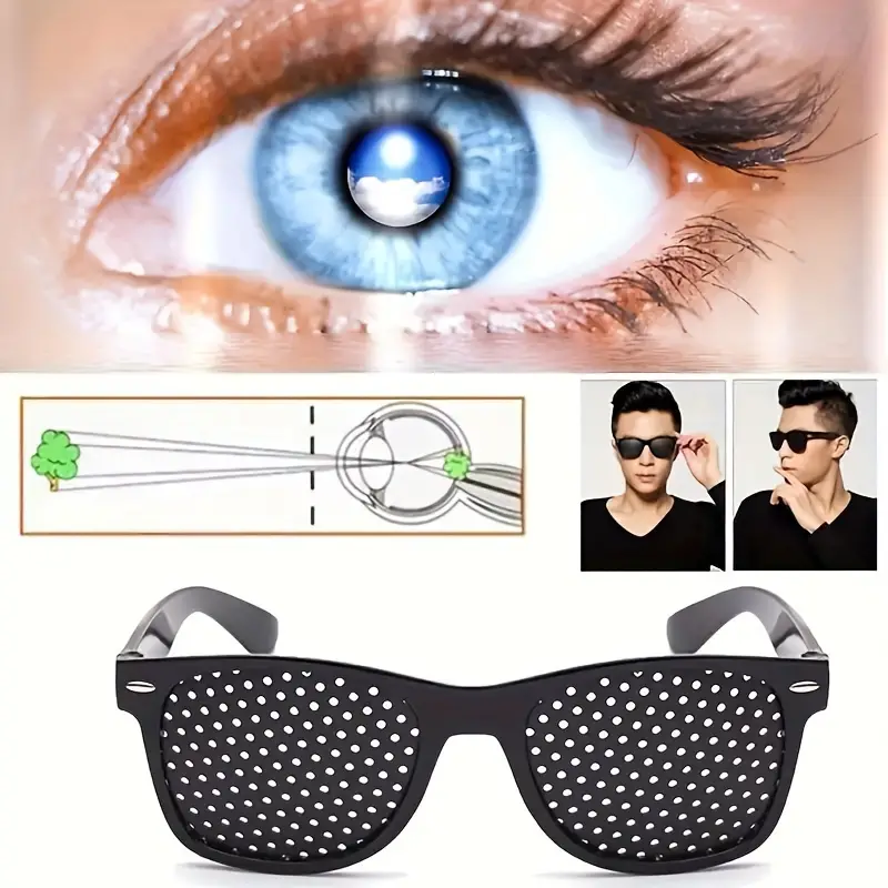 Occhiali Stenopeici Anti-fatica Cura Della Vista Degli Occhi Miglioramento  Della Vista Esercizio Di Allenamento Occhiali Stenopeici Perforati
