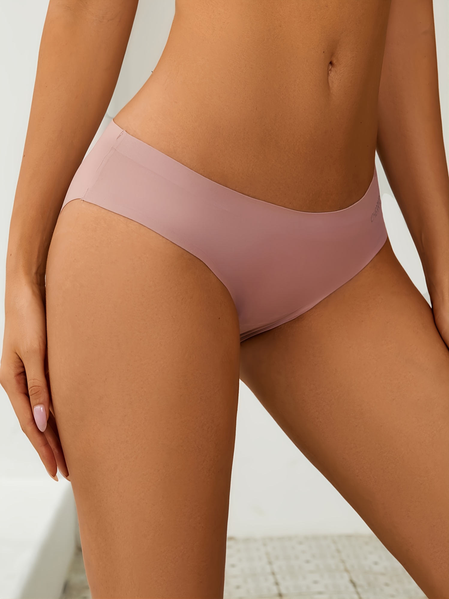 Vs Underwear Set Womens Sexy Thong Seamless Panties Ice Silk Breathable  Quick Drying Womens Briefs Underwear High, Pink, Medium : :  Clothing, Shoes & Accessories