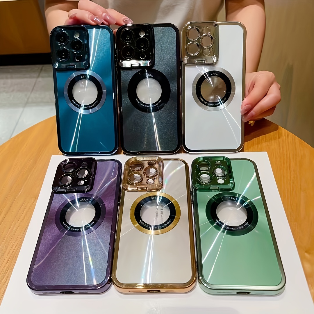Plating Finger Ring Magnetic Case For iPhone 14/13/Pro/Max/Plus in 2023