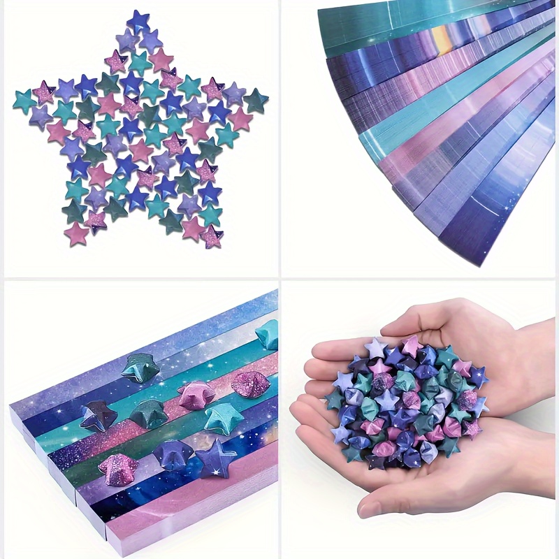 cookx Luminous Origami Star Paper Strips, Star Paper Strips, Origami Paper  Stars, Star Paper Origami Strips Glow in The Dark for DIY Handcrafts (630