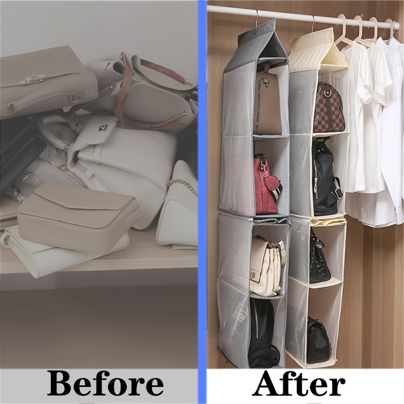 2/3/4 Tier Hanging Storage Bag for Clothes Wardrobe Hangers Closet