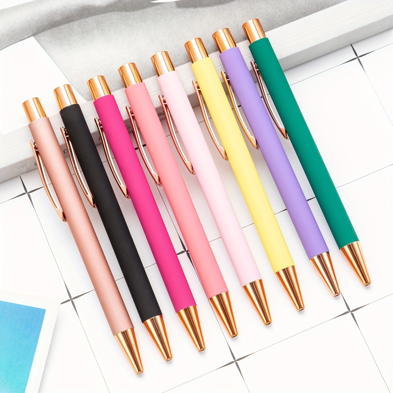 Ballpoint Pens retractable Pretty Journaling Pens Office - Temu