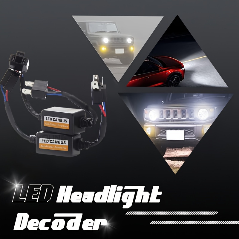 2PCS H4 LED Headlight Canbus Error Free Warning Resistor Decoder Anti  Flicker