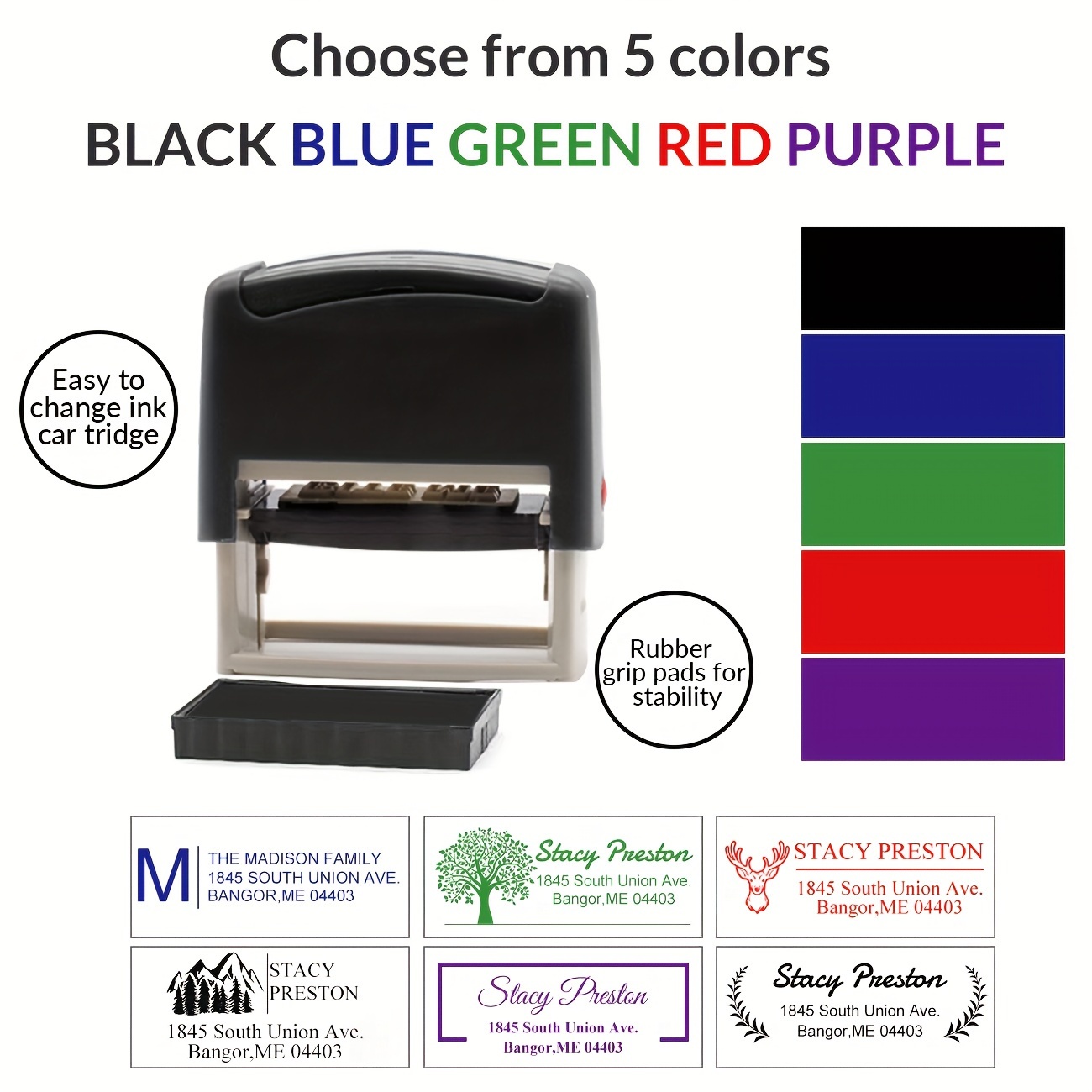 Personalized - Address Stamp - Custom Stamp - Self-inking Return