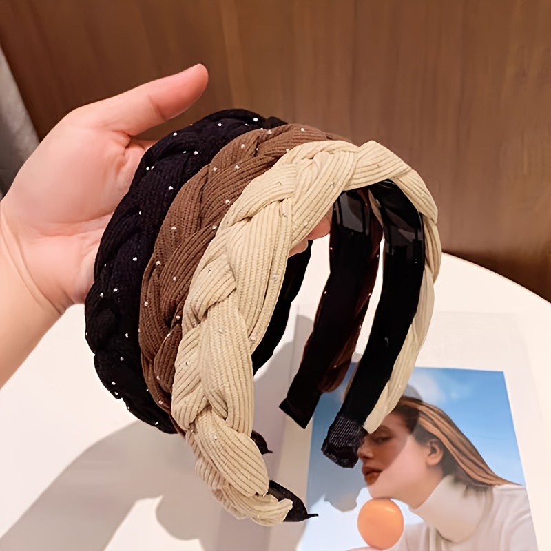 Padded Braided Headband Mesh Braided Headband Hair - Temu Canada