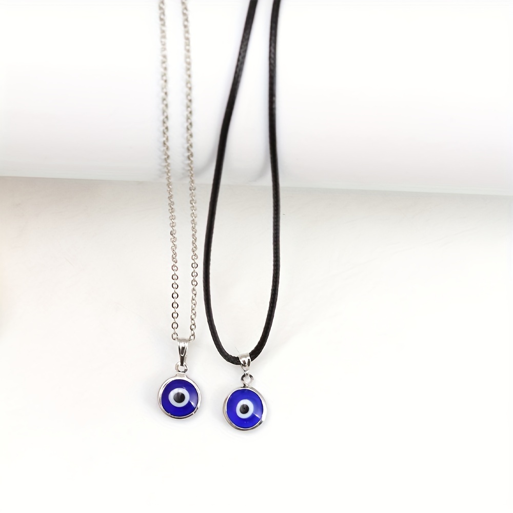 1Pc Glück Blue Eye Halskette Evil Eye Anhänger Halskette Türkische Bösen  blick für Schutz und Segen
